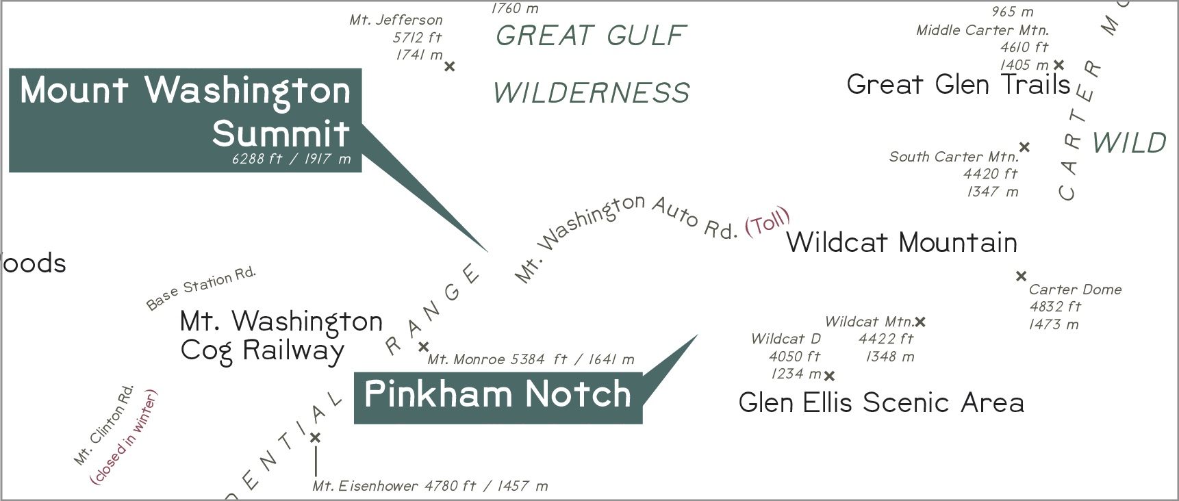 Map labels showing various styles of BellTopo Sans